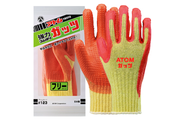 アトム ガッツ 123 (強力ゴム張り背抜き手袋)